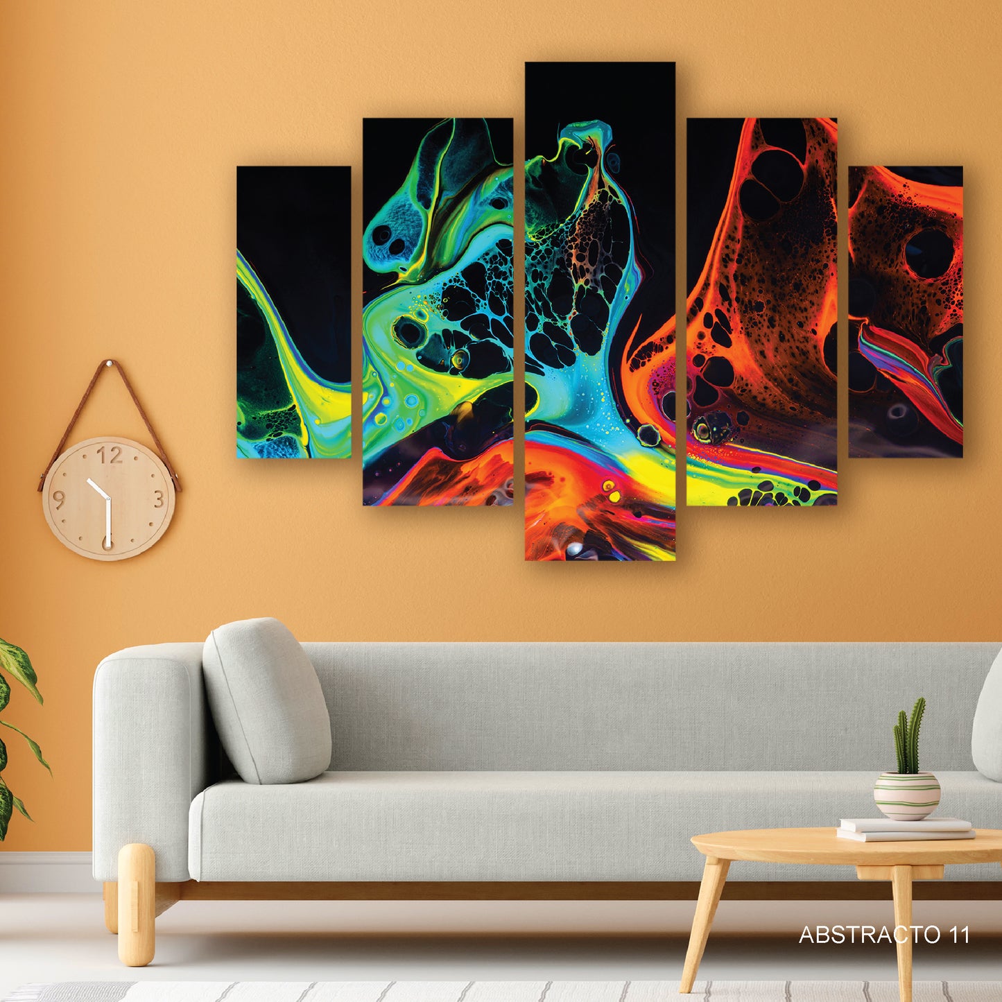 Cuadro Danza de Sombras: Abstracción De Colores