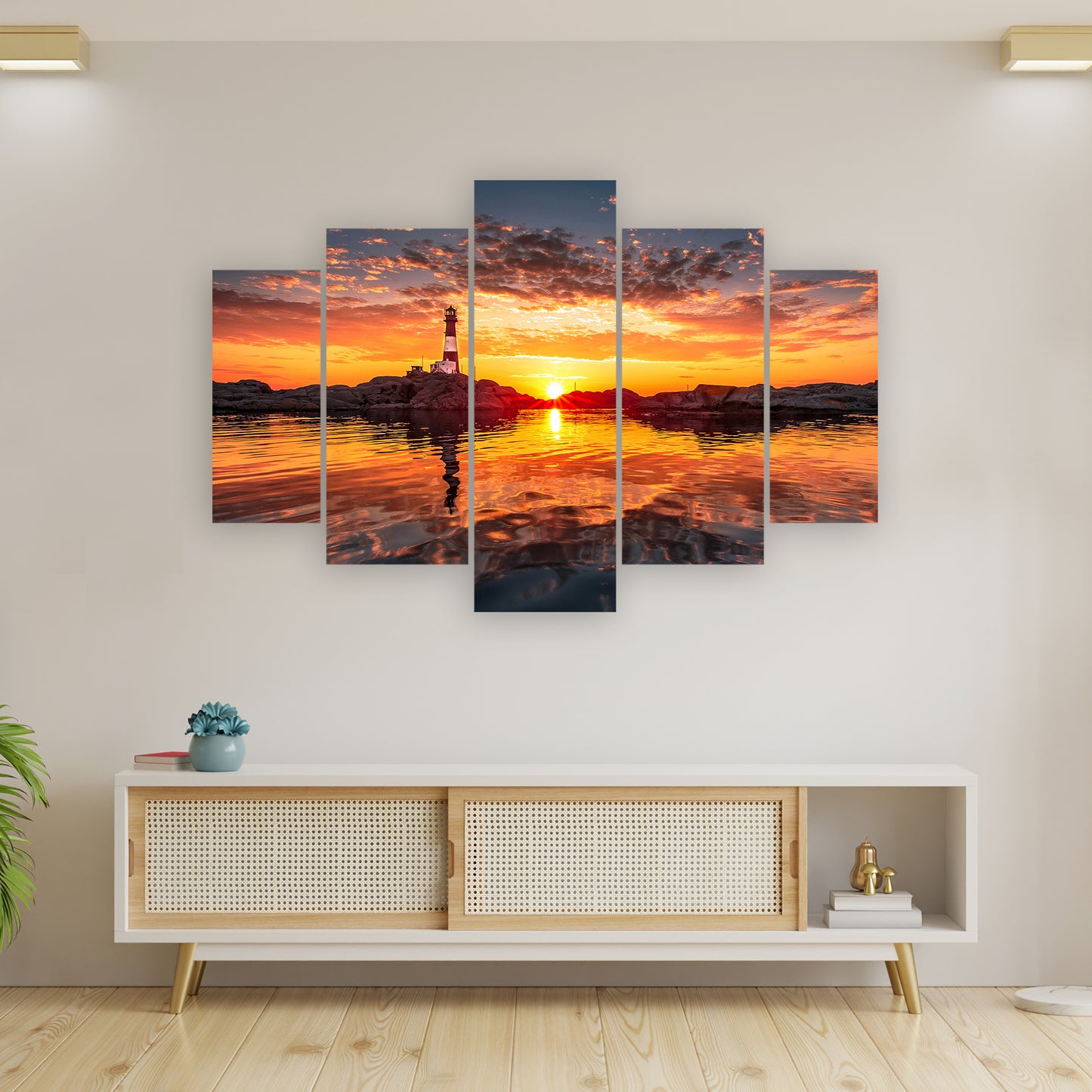 Cuadro Atardecer Dorado: Calidez y Serenidad al Ocaso