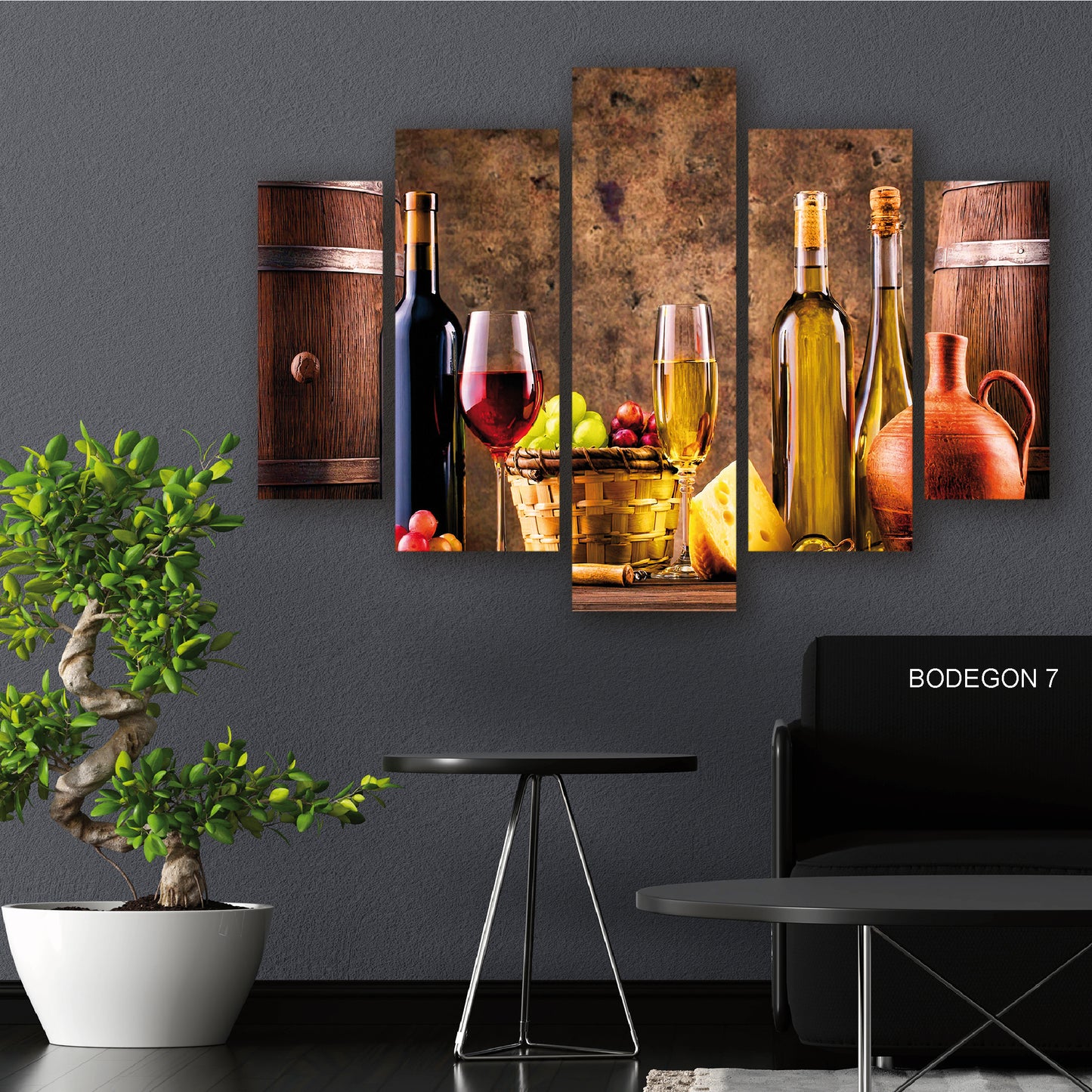 Cuadro Brindis Literario: Cita Inspiradora sobre el Vino