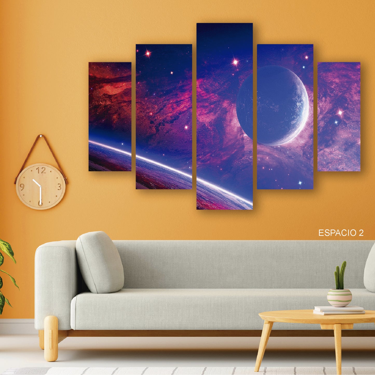 Cuadro Encuentro Planetario: Belleza Cósmica Cercana