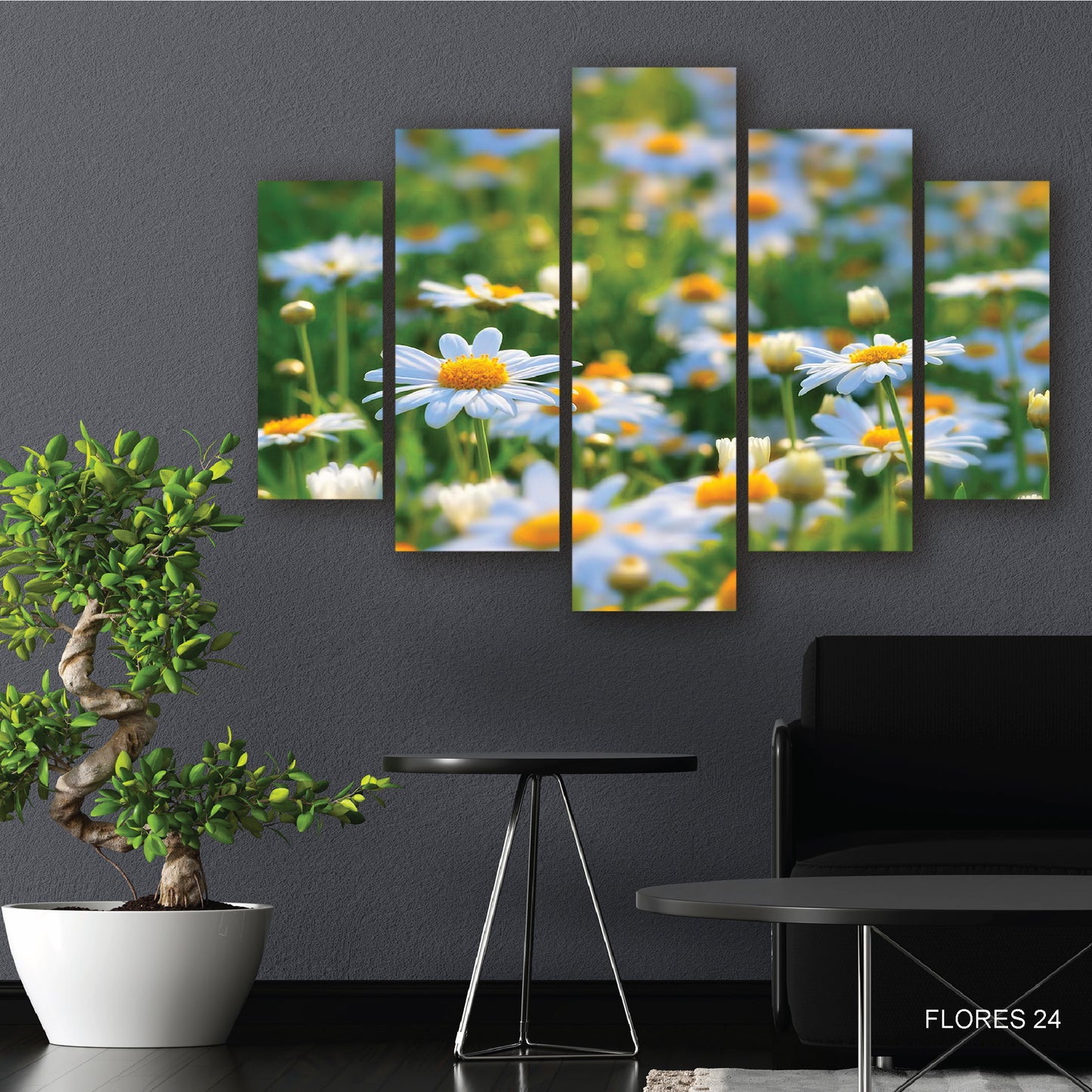 Cuadro Blanco Campestre: Pétalos Blancos en Plena Naturaleza