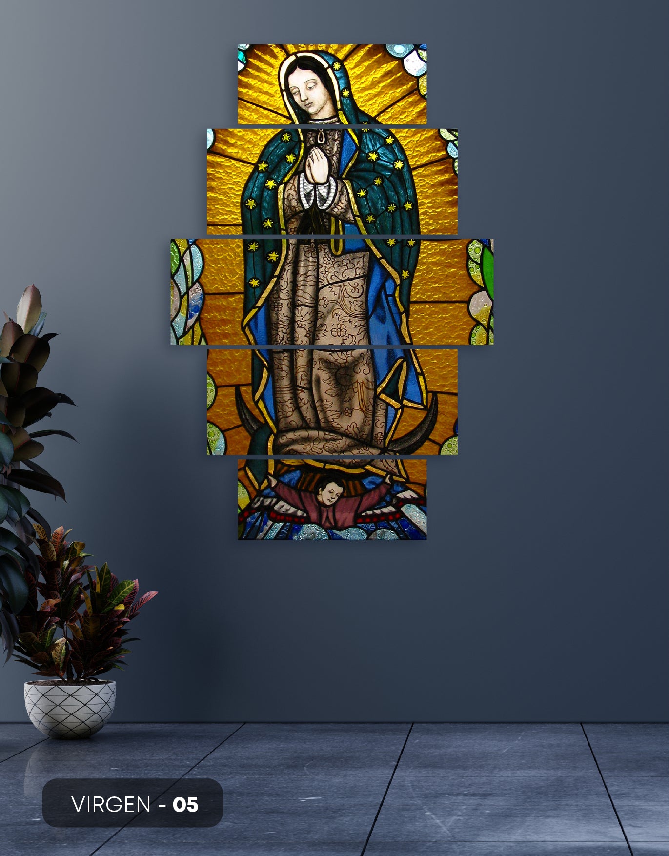 Cuadro Guadalupe Radiante: Virgen de Guadalupe en Colores Vivos