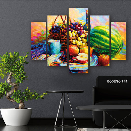 Cuadro Paraíso Tropical: Frutas Exóticas de Colores Vibrantes