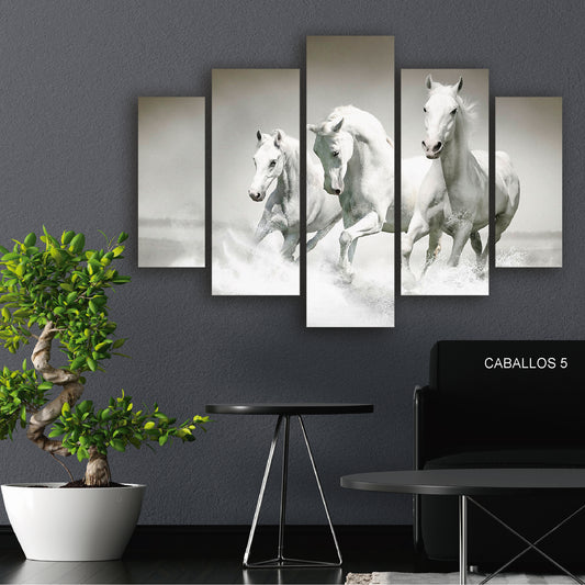 Subcoleccion Cuadros De Caballos/ Nombre: Cuadro Galope Cristalino: Libertad y Pureza Equina en el Agua
