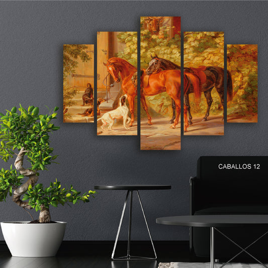 Subcoleccion Cuadros De Caballos/ Nombre: Cuadro Compañeros Nobles: Armonía y Fidelidad Animal