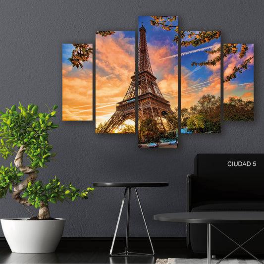 Cuadro Ascenso a la Grandeza: La Torre Eiffel Desde su Base en París