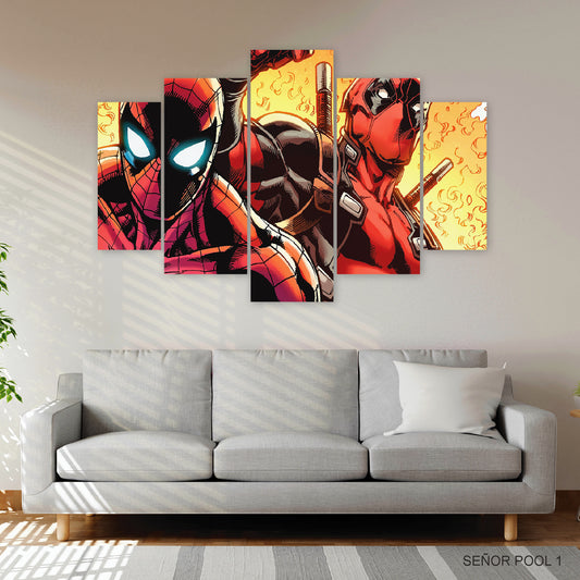 Subcoleccion Cuadros De Deadpool/ Nombre: Cuadro Deadpool y Spiderman: Dúo Dinámico Marvel