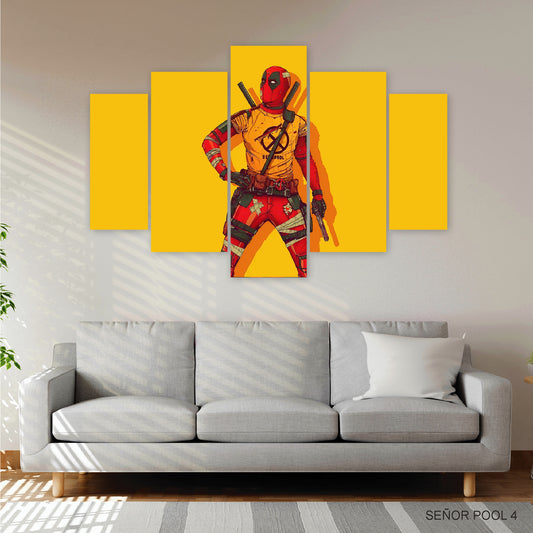Subcoleccion Cuadros De Deadpool/ Nombre: Cuadro Deadpool Fondo Amarillo: El Mercenario