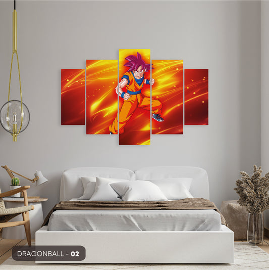 Subcoleccion Cuadros De Dragon Ball/ Nombre: Cuadro Goku SSJ Dios Rojo: Poder Divino en Llamas