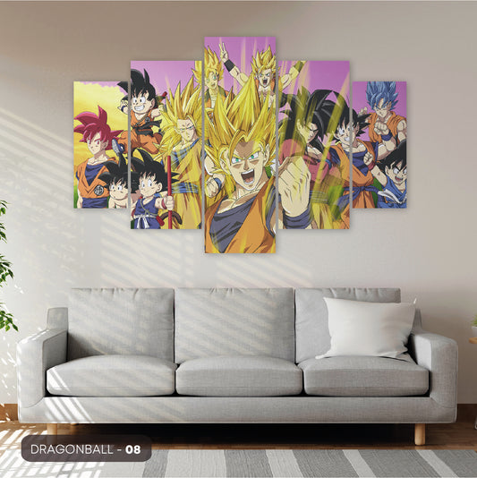 Subcoleccion Cuadros De Dragon Ball/ Nombre: Cuadro Evolución de Goku: Todas las Transformaciones del Saiyajin Legendario