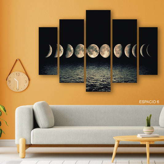 Cuadro Ciclo Lunar: Las Fases de la Luna en un Lienzo