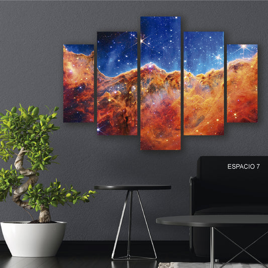 Cuadro Caleidoscopio Cósmico: Universo de Colores en Explosión