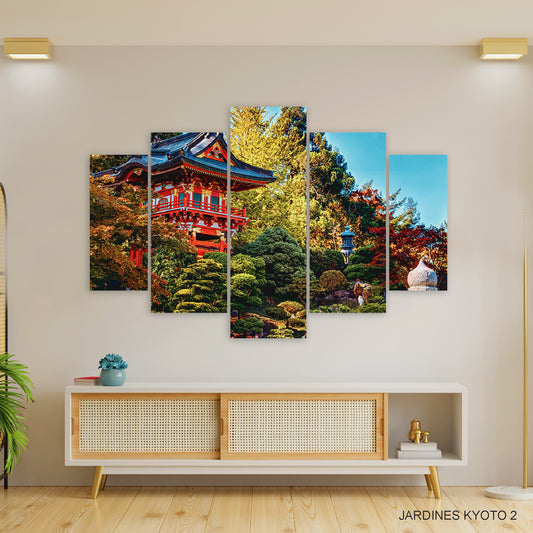 Subcoleccion Cuadros Paisajes Orientales/ Nombre: Cuadro Cuadro Escondite Oriental: Casa en el Corazón del Bosque