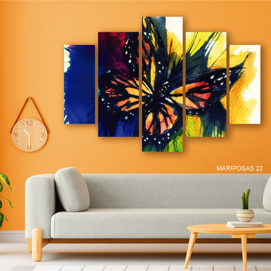 Subcoleccion Cuadros De Mariposas/ Nombre: Cuadro Sombra Alada: Mariposa Distorsionada en Tonos Oscuros