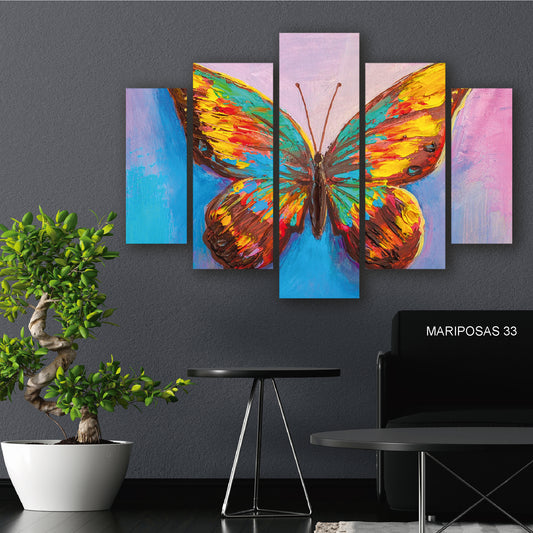 Subcoleccion Cuadros De Mariposas/ Nombre: Cuadro Espejo Alado: Mariposa Caleidoscópica de Luz y Color