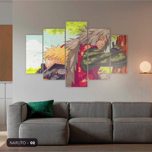 Subcoleccion Cuadros De Naruto/ Nombre: Cuadro Legado de Maestros: Naruto y Jiraiya Descansando