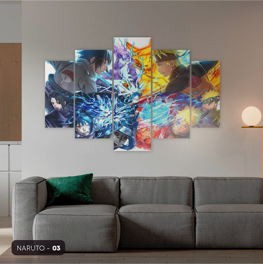 Subcoleccion Cuadros De Naruto/ Nombre: Cuadro Duelo de Destinos: Naruto vs. Sasuke en Batalla Épica
