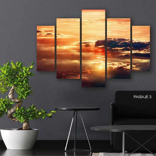 Subcoleccion Cuadros De Paisajes/ Nombre: Cuadro Cielo de Ensueño: Un Paisaje Celestial Utópico