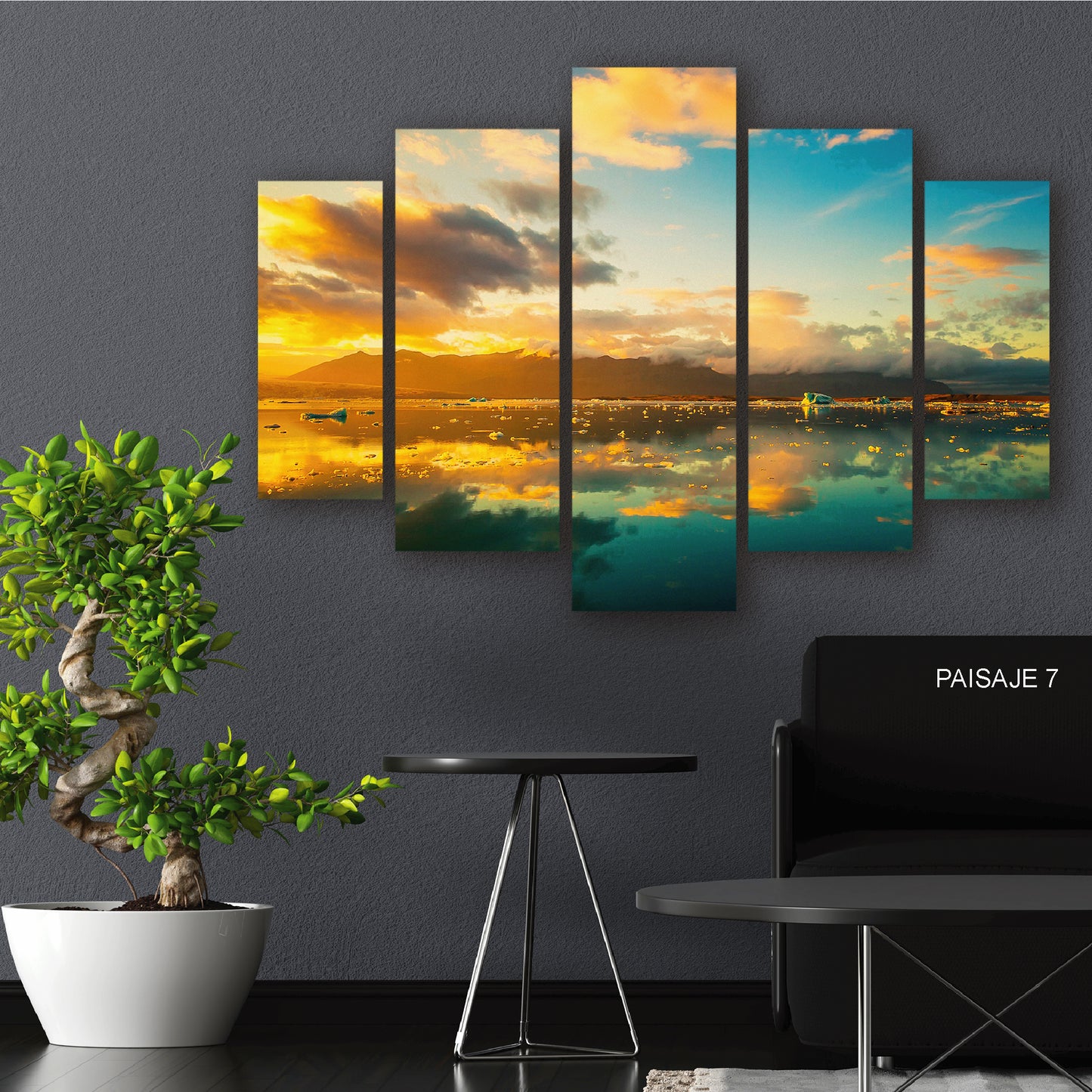 Subcoleccion Cuadros De Paisajes/ Nombre: Cuadro Espectro del Horizonte: Cielo y Paisajes de Colores Vibrantes