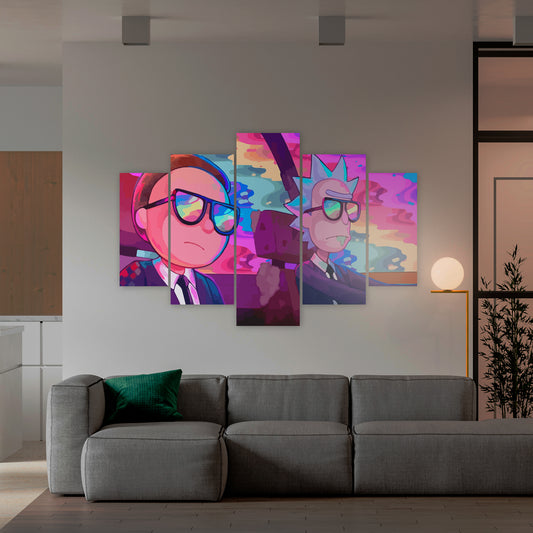 Subcoleccion Cuadros De Rick y Morty/ Nombre: Cuadro Rick y Morty Viajeros Galácticos: Estilo Interdimensional