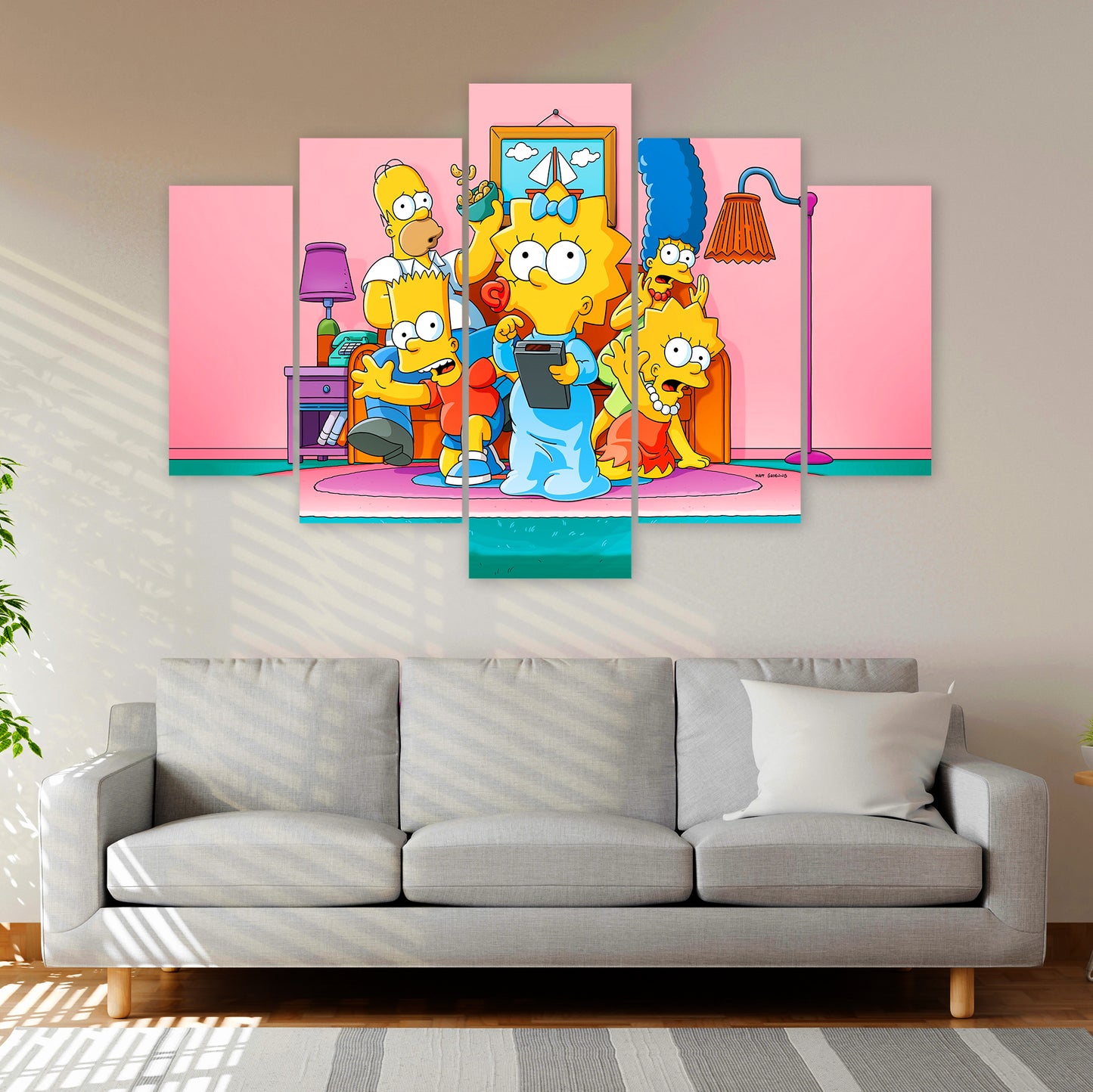 Subcoleccion Cuadros De Los Simpsons/ Nombre: Cuadro Simpsons Felicidad Familiar: La Familia Unida