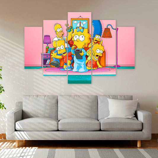 Subcoleccion Cuadros De Los Simpsons/ Nombre: Cuadro Simpsons Felicidad Familiar: La Familia Unida