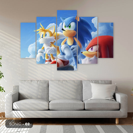 Subcoleccion Cuadros De Sonic/ Nombre: Cuadro Sonic y sus Aliados: Tails, Knuckles y Sonic
