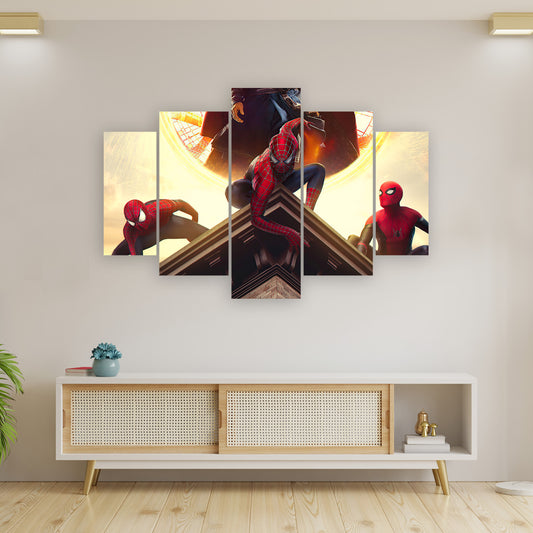 Subcoleccion Cuadros De Spiderman/ Nombre: Cuadro Trío Arácnido: Tres Spiderman en Acción