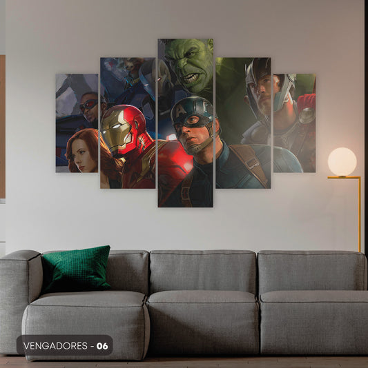 Subcoleccion Cuadros De Los Vengadores/ Nombre: Cuadro Vengadores al Ataque: La Fuerza de los Héroes