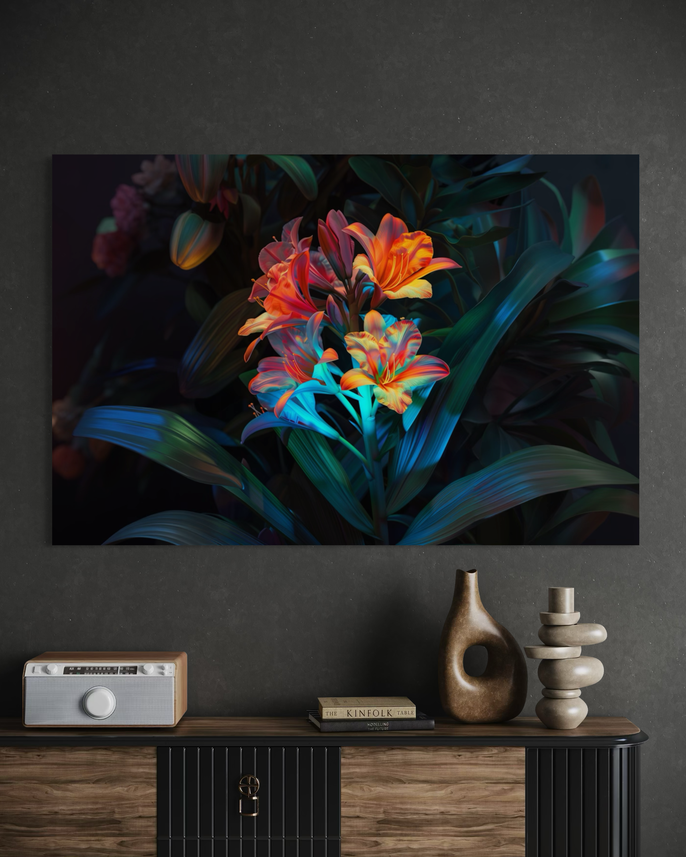 Luz en la Noche – Flores Neón