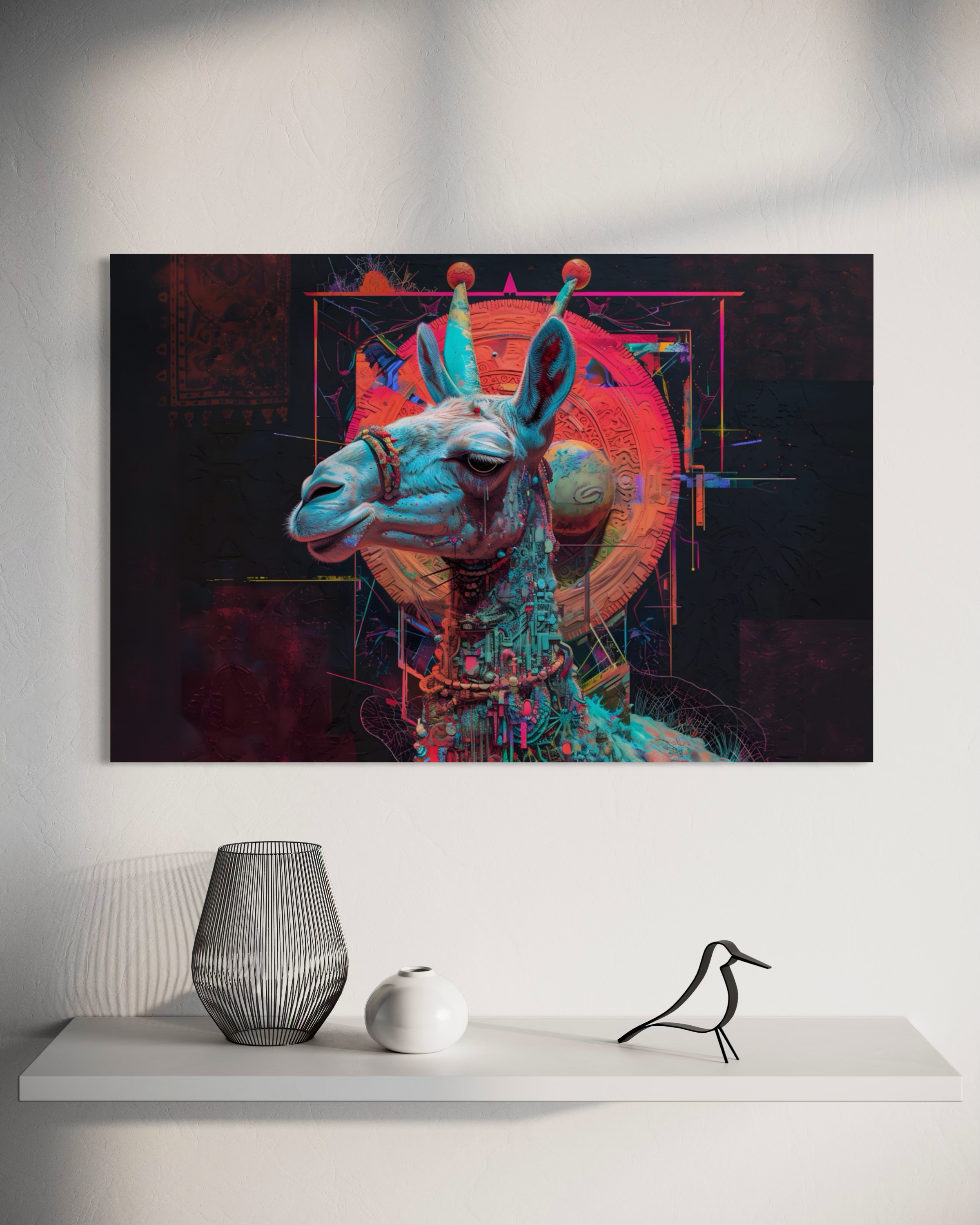 Llama Cósmica – Oráculo Neón