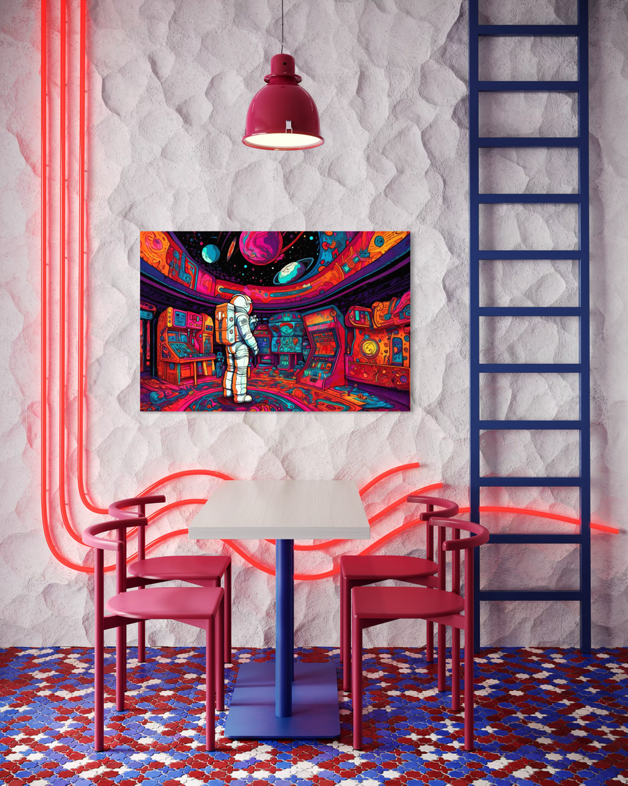 Arcade Infinito – Distorsión Espacial colgado en ambiente