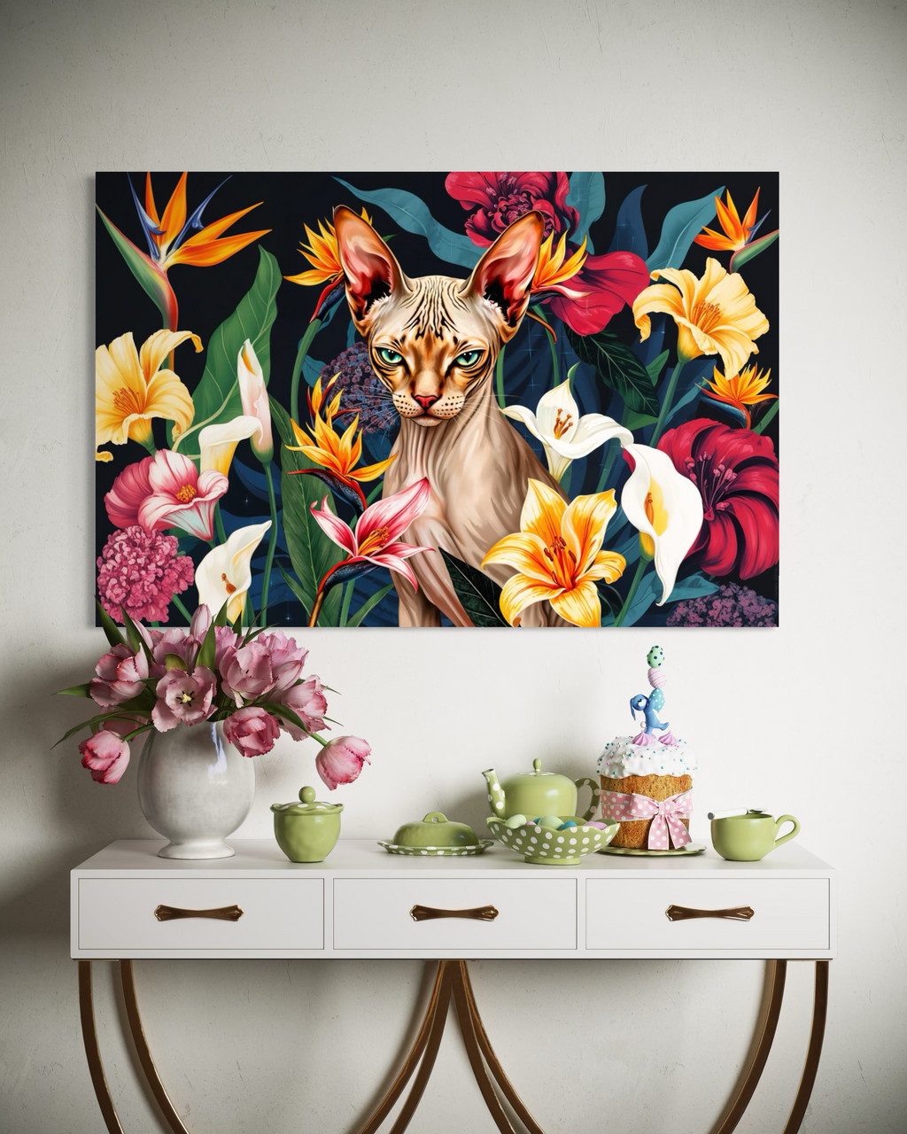Rey Esfinge – Elegancia entre Flores