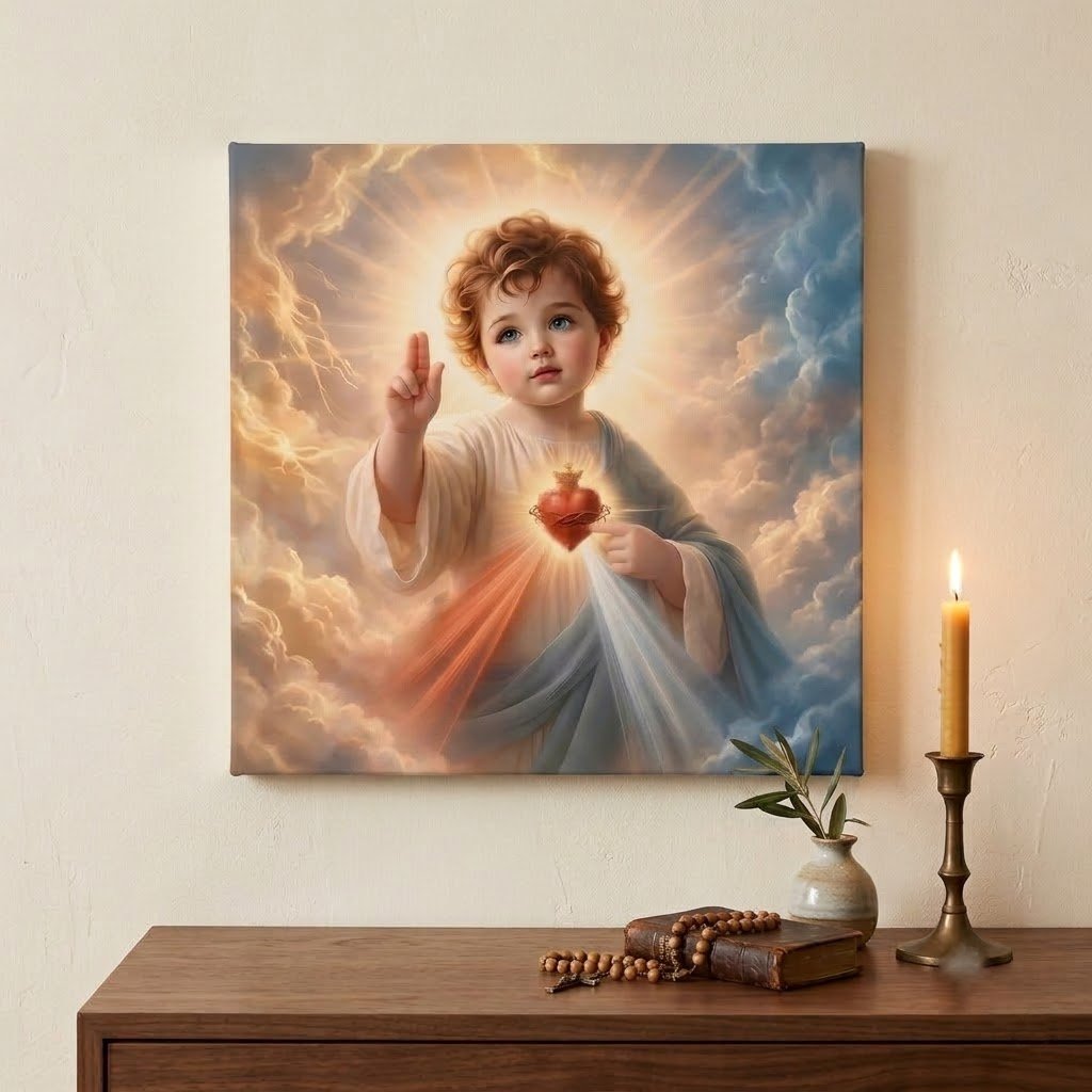 Divino Niño enmarcado - consola
