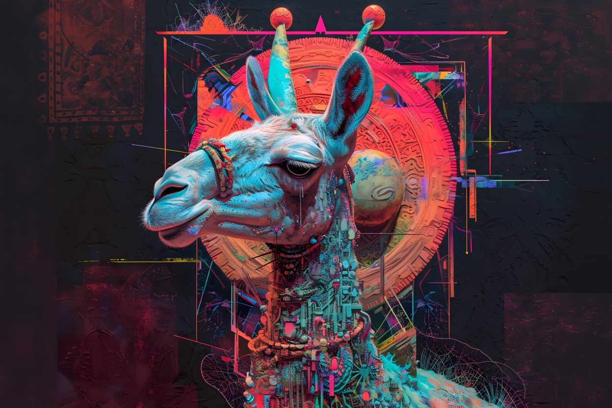 Llama Cósmica – Oráculo Neón