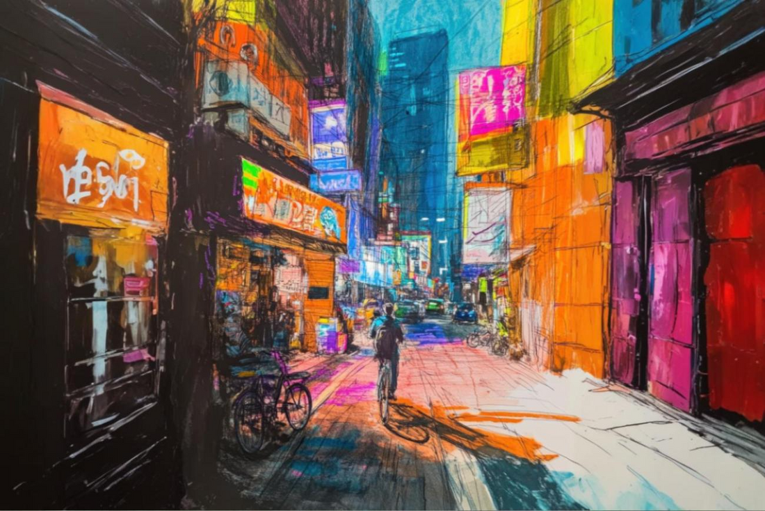 Sueños de Neón – Calle Nocturna Mágica