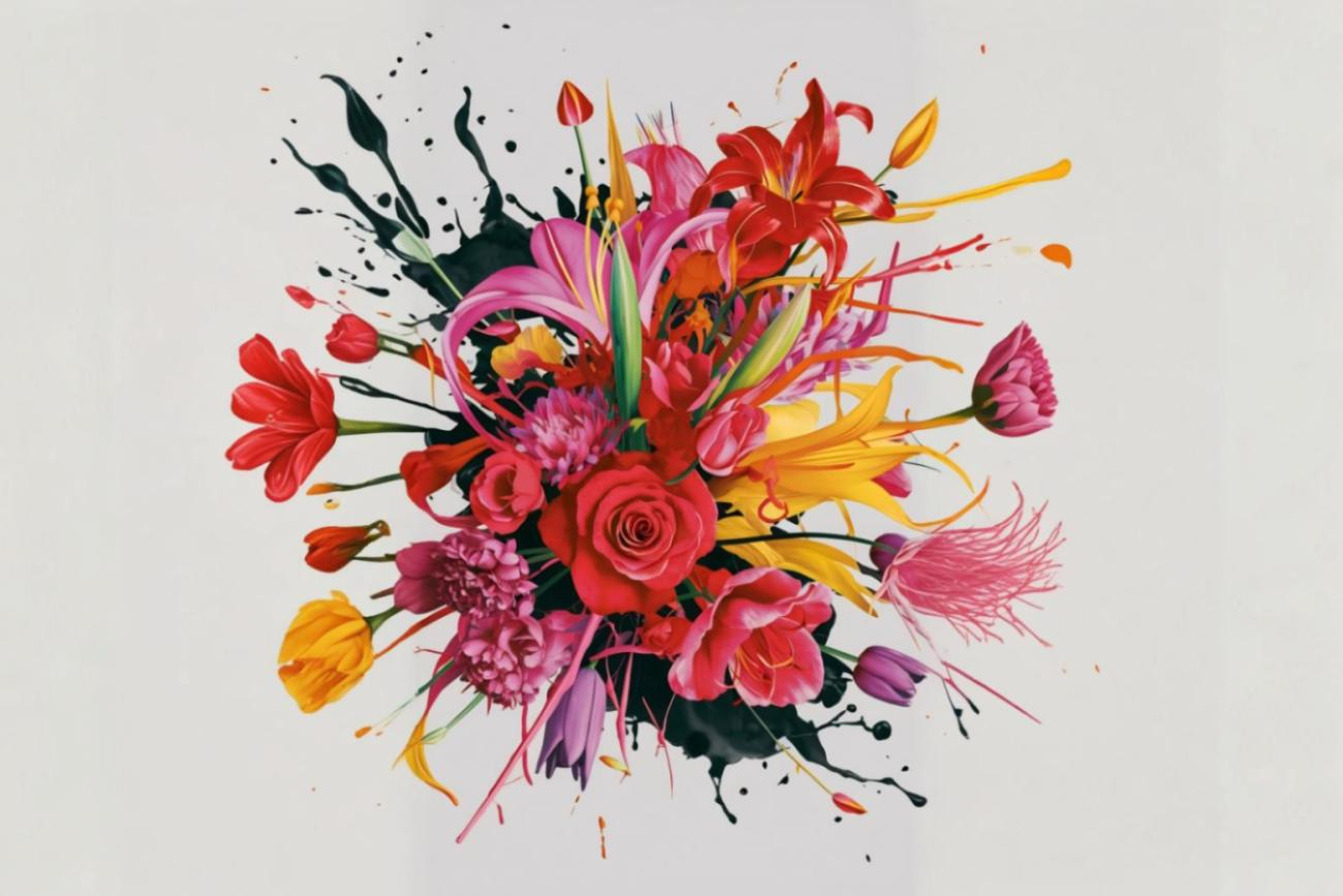 Explosión Floral – Vida que Surge de la Luz