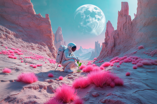 Astronauta Viajero - Tierra Desconocida