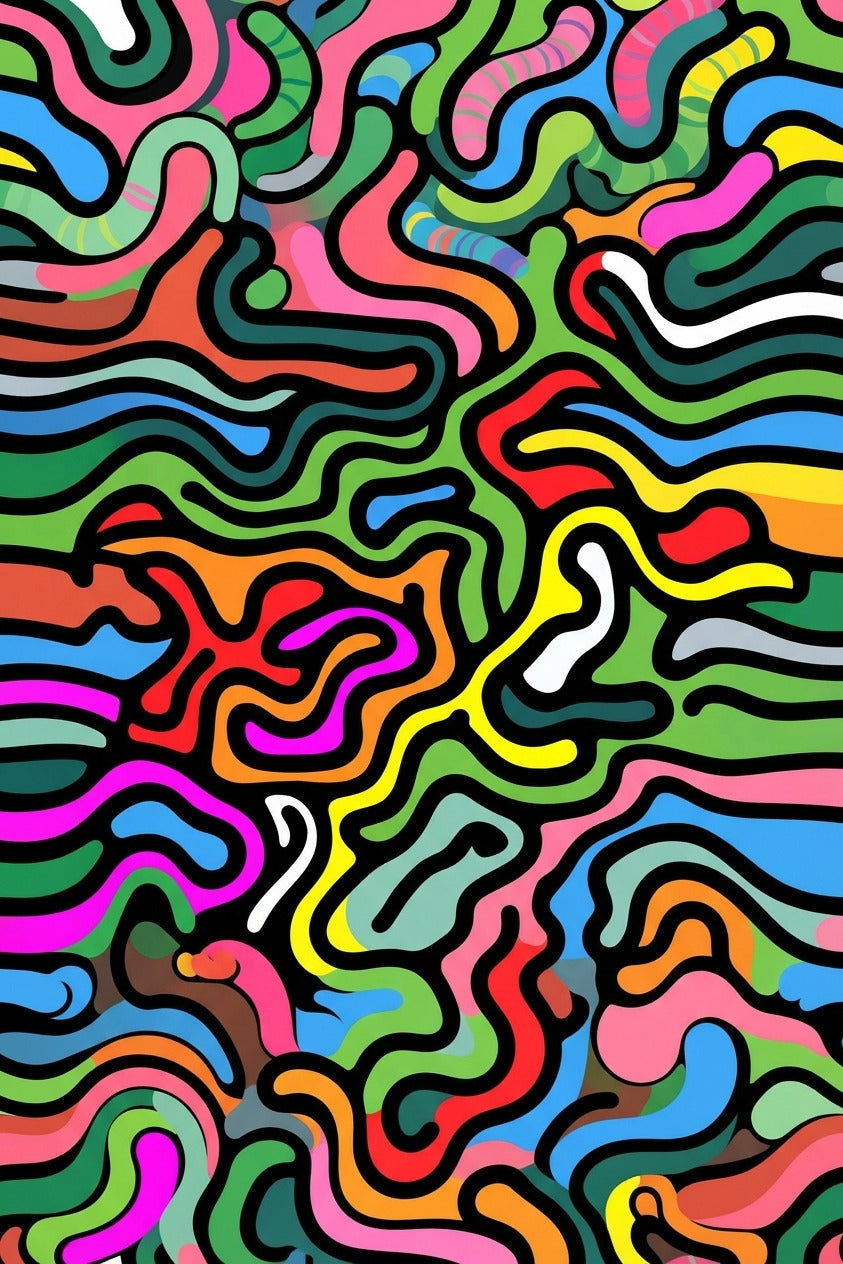 Cuadro Ondas Psicodélicas – Energía Visual