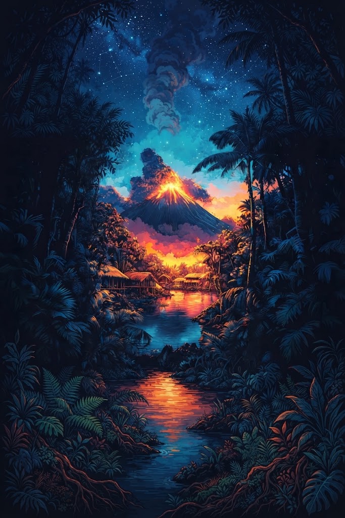 Volcán Esmeralda – Noche Tropical